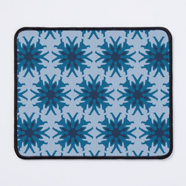 Item preview, Dark Blue Paper Doll Chains, Star Pattern on Pale Blue, Papercuts Pattern designed and sold by scome.