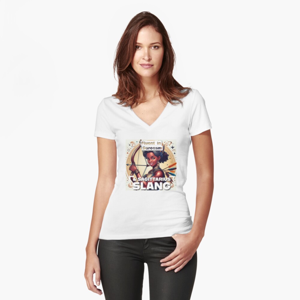 Item preview, Fitted V-Neck T-Shirt designed and sold by tramstraffic.