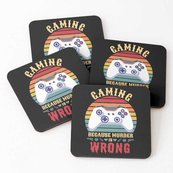 Item preview, Gaming Because Murder is Wrong Vintage Retro Design  designed and sold by trendyzcom.