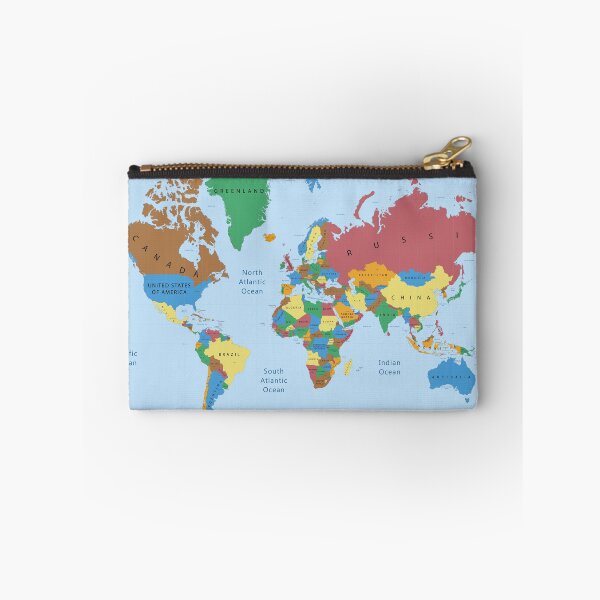 Item preview, Modern Political World Map Poster, Colourful Modern World Map, Boho designed and sold by easteuromaps.