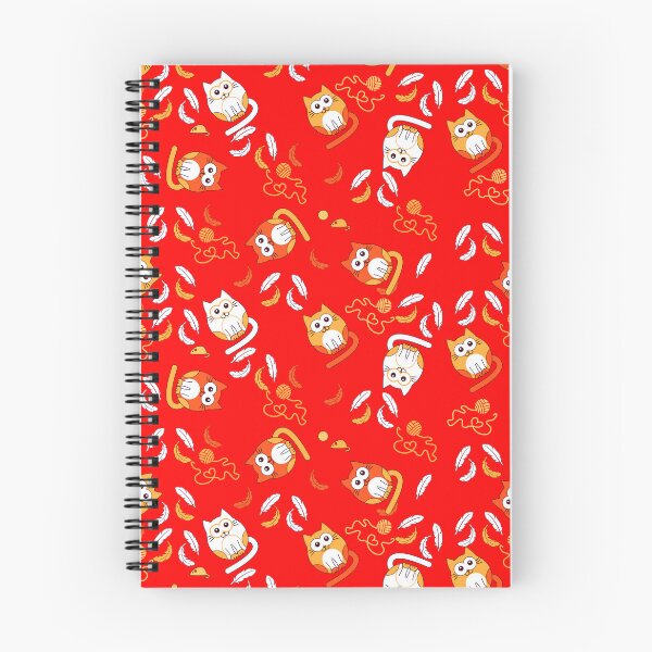 Item preview, Cat pattern on repeat with red background designed and sold by SueKnox.