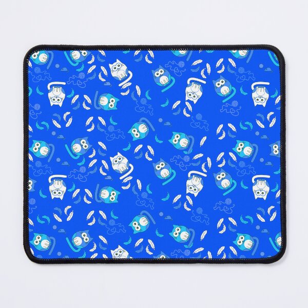 Item preview, Cat pattern on repeat with blue background designed and sold by SueKnox.