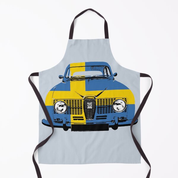 Item preview, Saab 96 classic Swedish car block flag designed and sold by soitwouldseem.