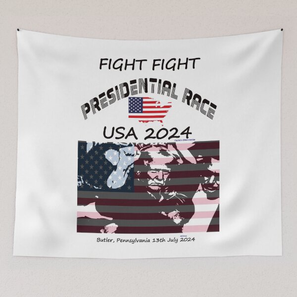Item preview, Presidential Race Donald Trump Fight Team USA designed and sold by cabevo.