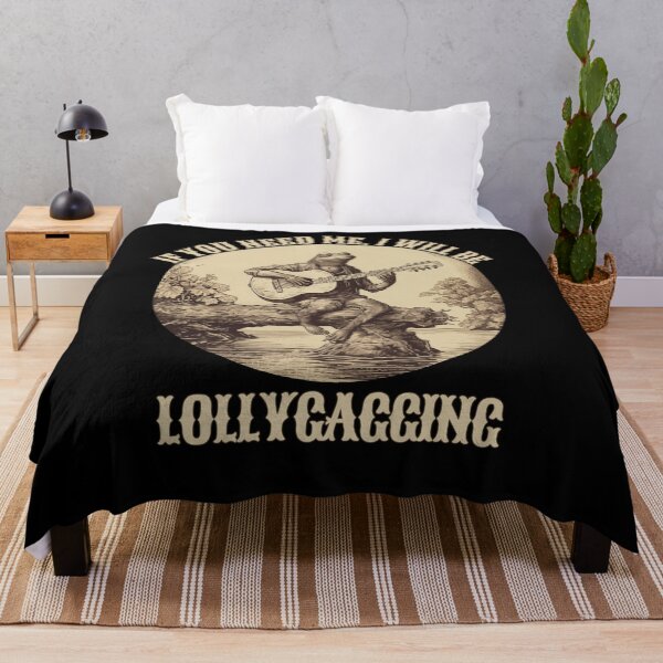 Item preview, If You Need Me I Will Be Lollygagging Frog playing Guitar  designed and sold by trendyzcom.