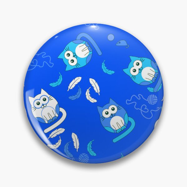 Item preview, Cat pattern on repeat with blue background designed and sold by SueKnox.