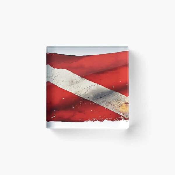 Item preview, Diver Down Scuba Diving Flag Vintage Distressed Style designed and sold by OwnTheAvenue.