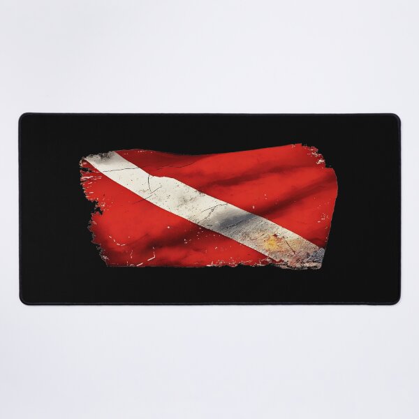 Item preview, Diver Down Scuba Diving Flag Vintage Distressed Style designed and sold by OwnTheAvenue.