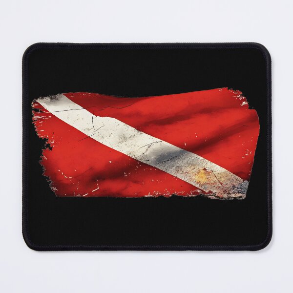 Item preview, Diver Down Scuba Diving Flag Vintage Distressed Style designed and sold by OwnTheAvenue.