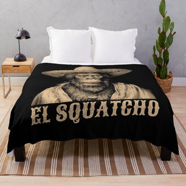 Item preview, Retro El Squatcho in Poncho Western Bigfoot Funny Sasquatch designed and sold by trendyzcom.