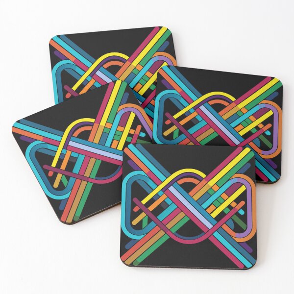 Item preview, Interwoven Spectrum - Geometric Line Art designed and sold by AgarutanPrint.