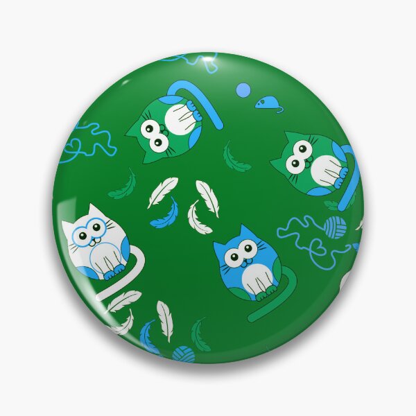 Item preview, Cat pattern on repeat with green background designed and sold by SueKnox.