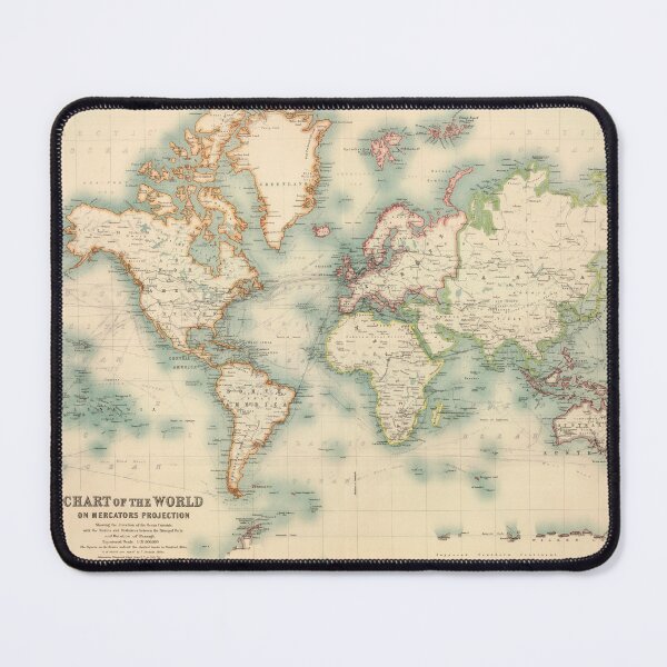 Item preview, Vintage Historical Detailed World Map, Bohemian Map designed and sold by easteuromaps.