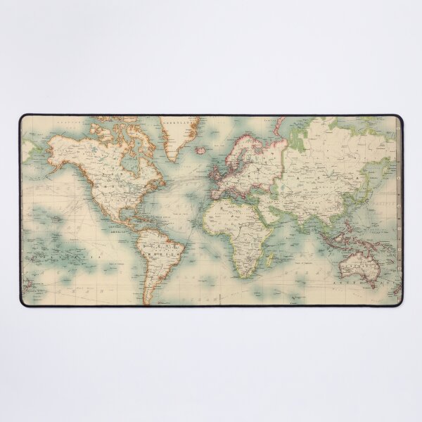Item preview, Vintage Historical Detailed World Map, Bohemian Map designed and sold by easteuromaps.