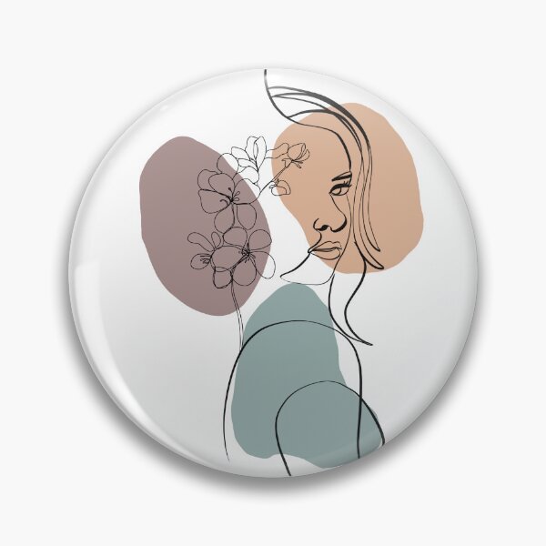 Item preview, Female Face Line Art // Woman with Cherry Blossom // Boho One Line designed and sold by creativebakergb.