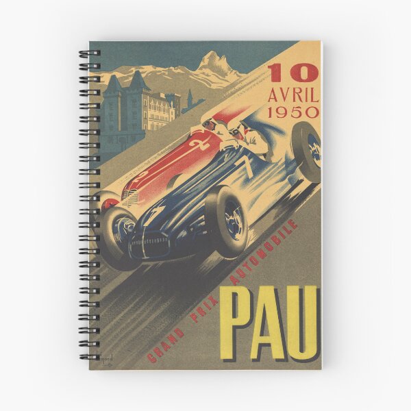 Item preview, Grand Prix AUTOMOBILE de PAU France 1950 Vintage Racing Poster designed and sold by retroposters.