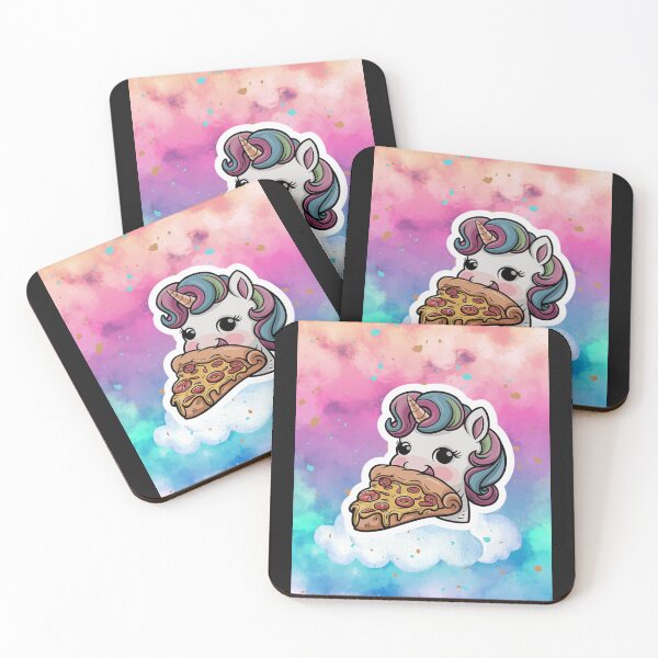 Item preview, Sweet Unicorn Eating Pizza designed and sold by MarcelooArt.