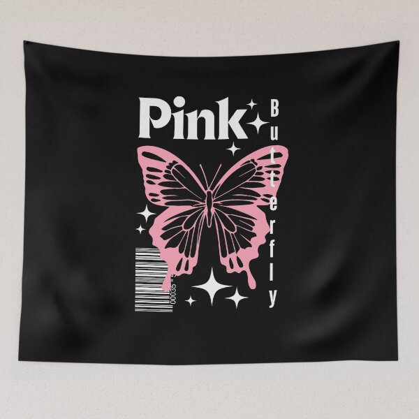 Item preview, Pink Butterfly with White Text designed and sold by AveryZi.