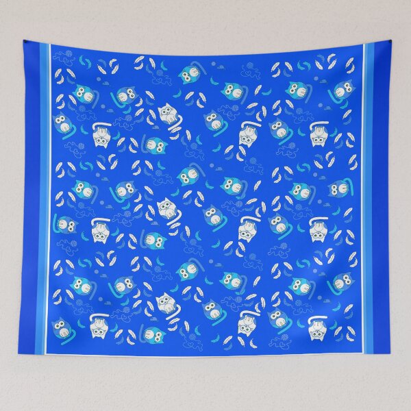 Item preview, Cat on repeat with blue background lines designed and sold by SueKnox.