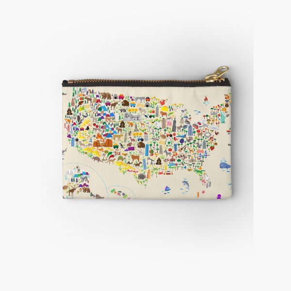 Item preview, Animal Map of United States for children and kids designed and sold by ArtPrints.