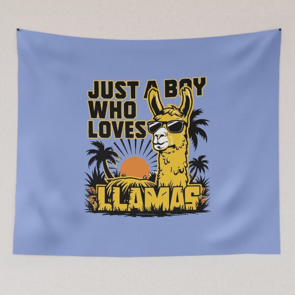 Item preview, Just a Boy Who Loves Llamas designed and sold by MaateoDesign.