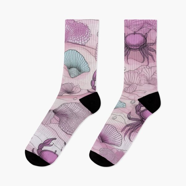 Item preview, Crabs and shells in the sea sand/ pink  designed and sold by My-fake-places.