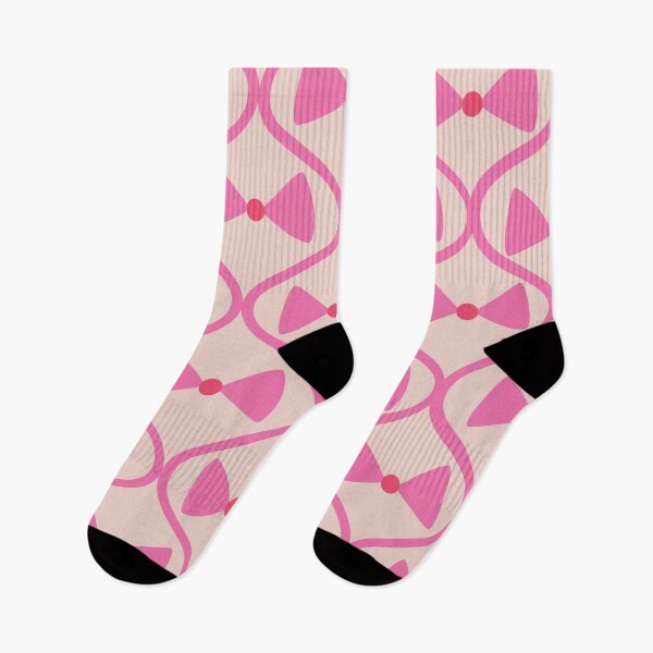 Item preview, Pink Bows on Retro Ogee Ovals Pattern  designed and sold by Yasminepatterns .