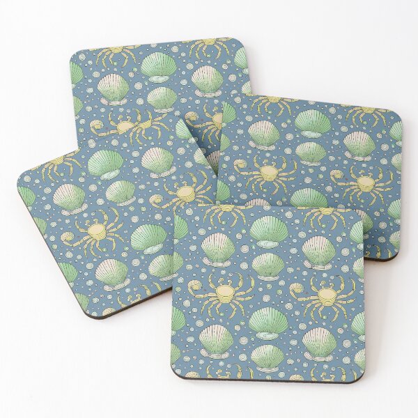 Item preview, Crabs and shells in the sea sand/ blue2 designed and sold by My-fake-places.
