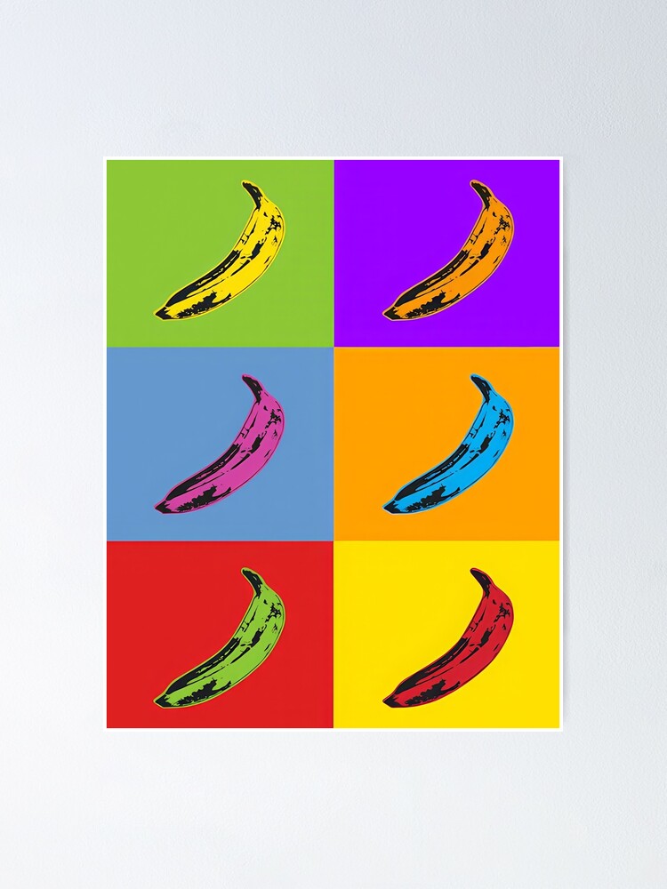 Andy Warhol Purple Banana, acrylic painting on online paper, signed artwork, Warhol pop art drawing, artwork - Collectible Art - Vintage Warhol