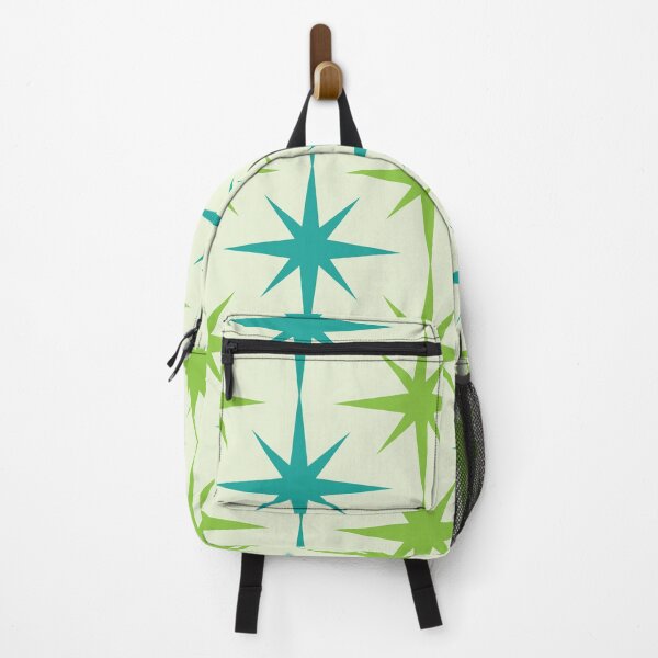 Item preview, Mid Century Modern Green and Teal Retro Starbursts designed and sold by Yasminepatterns .