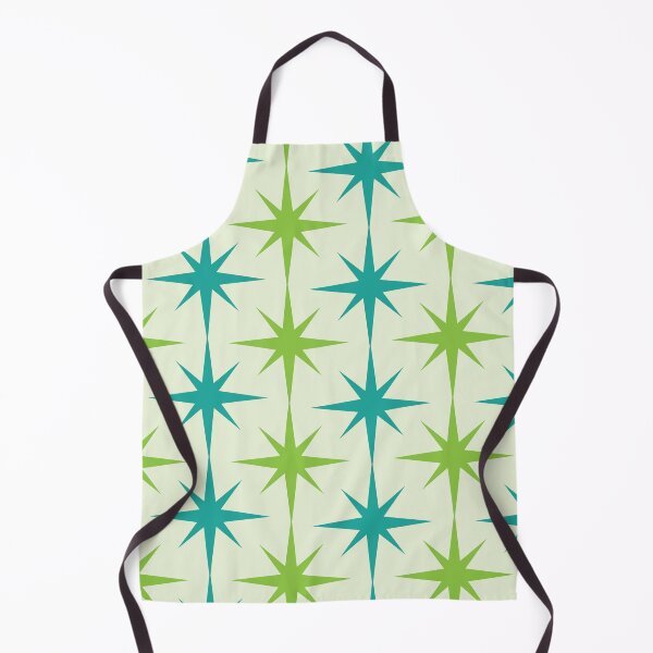 Item preview, Mid Century Modern Green and Teal Retro Starbursts designed and sold by Yasminepatterns .