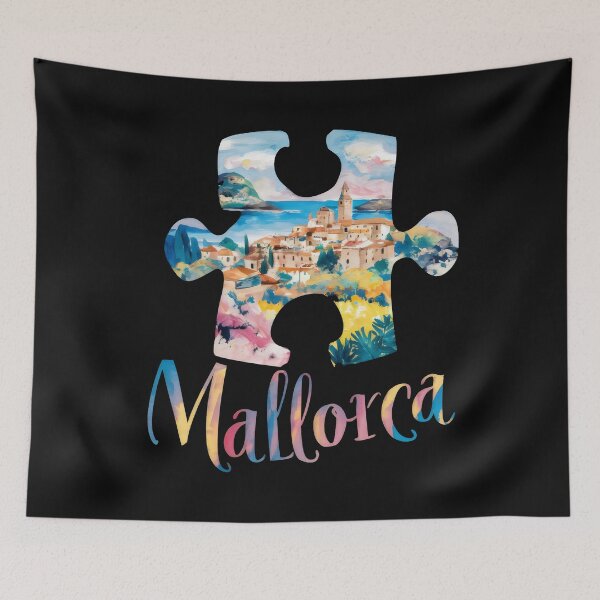 Item preview, Mallorca Spain Travel - “Mallorca Vacation: Retro Mediterranean Travel Art" designed and sold by stickercuffs.
