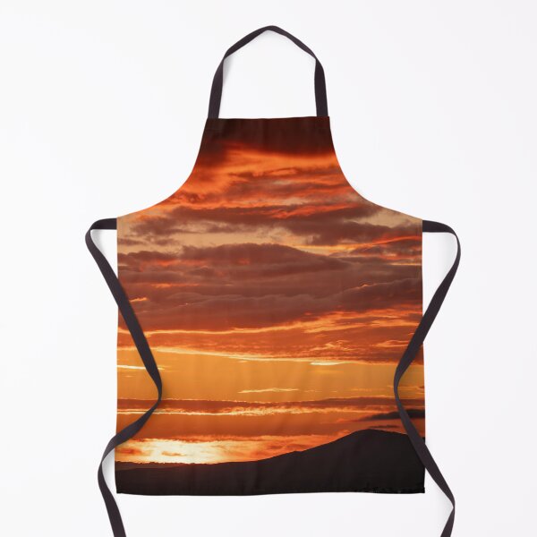 Item preview, Glowing Orange Sunset With Clouds And Hills Silhouette designed and sold by Harmony Of The Mind.