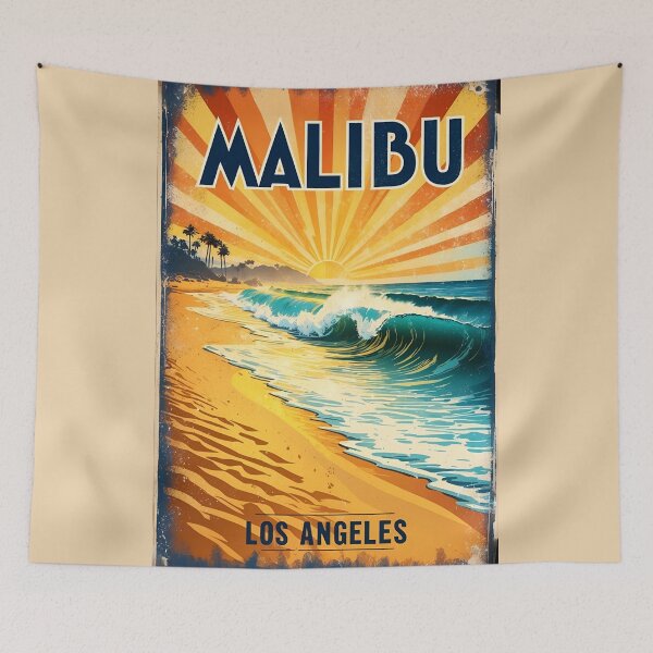 Item preview, Vintage Malibu Charm: Timeless Drawing of California Beauty designed and sold by Ceemko's Vintage Corner.