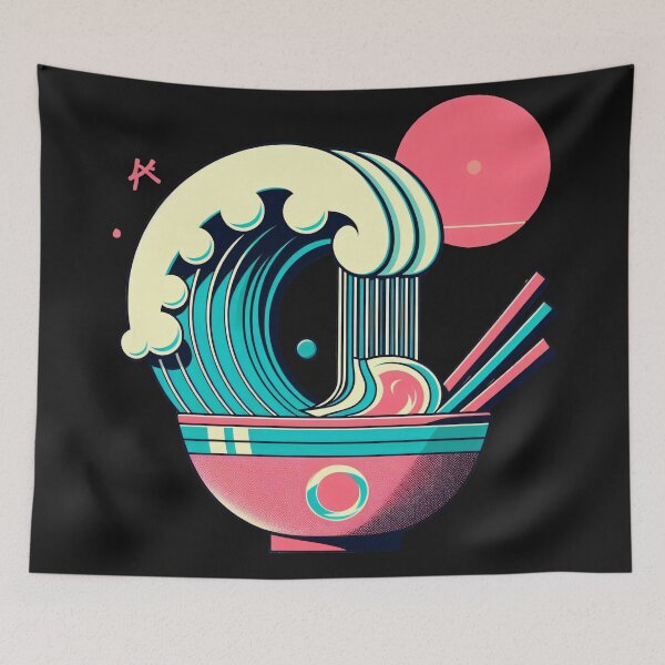 Item preview, The Great Wave of Ramen: A bowl of deliciousness awaits designed and sold by zoughlal.