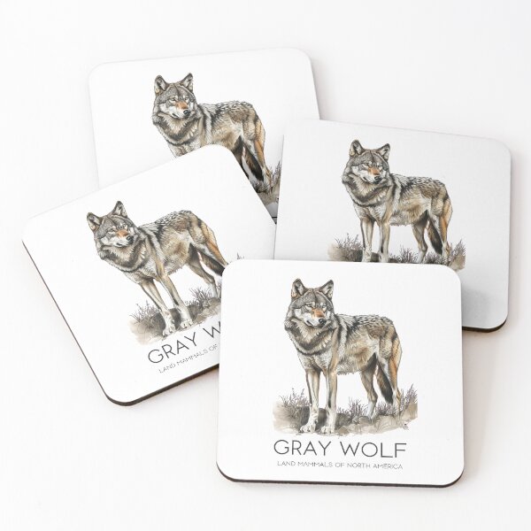 Item preview, Gray Wolf - Land Mammals of North America designed and sold by Sketch-Shack.