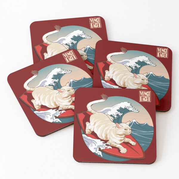Item preview, Cat surfing wave designed and sold by Javier Arizabalo Garcia.