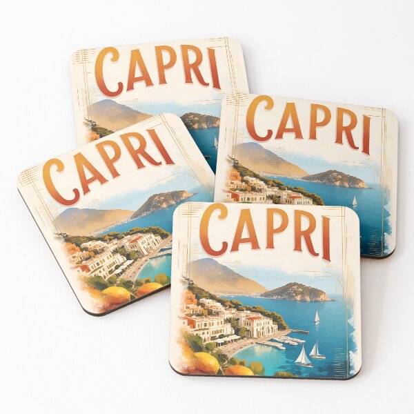 Item preview, Timeless Capri: Vintage Drawing Celebrating Italian Coastal designed and sold by Ceemko's Vintage Corner.