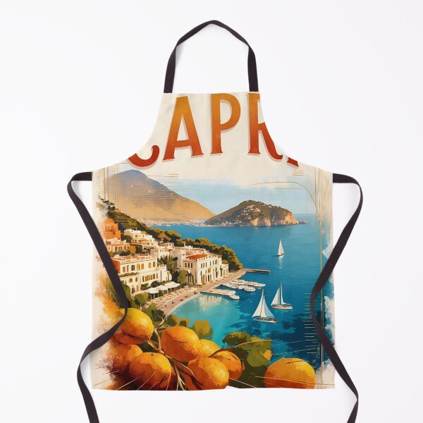 Item preview, Timeless Capri: Vintage Drawing Celebrating Italian Coastal designed and sold by Ceemko's Vintage Corner.