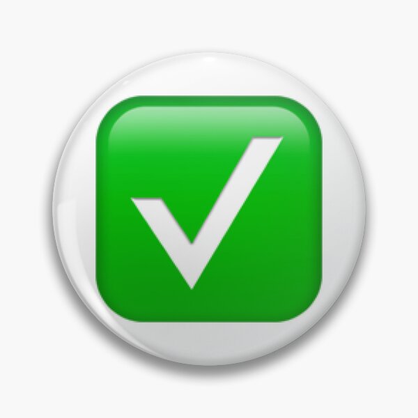 Item preview, Green Check Mark Button Emoji designed and sold by Emooji.