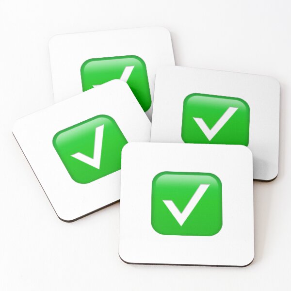 Item preview, Green Check Mark Button Emoji designed and sold by Emooji.