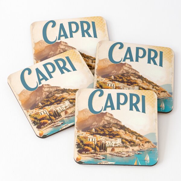 Item preview, Capri Elegance:Retro-Inspired Art Capturing Island's Alllure designed and sold by Ceemko's Vintage Corner.