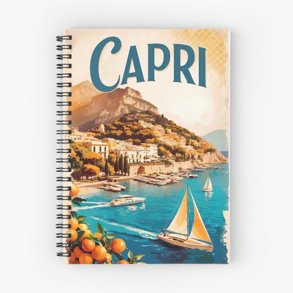 Item preview, Capri Elegance:Retro-Inspired Art Capturing Island's Alllure designed and sold by Ceemko's Vintage Corner.