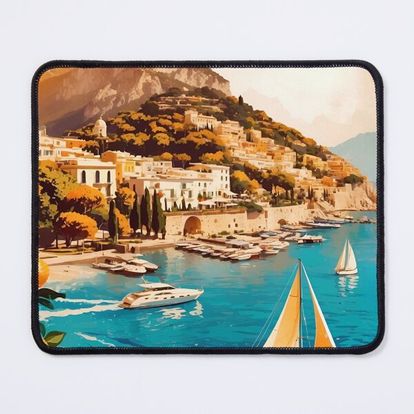 Item preview, Capri Elegance:Retro-Inspired Art Capturing Island's Alllure designed and sold by Ceemko's Vintage Corner.