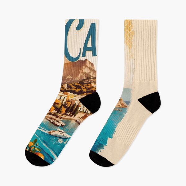 Item preview, Capri Elegance:Retro-Inspired Art Capturing Island's Alllure designed and sold by Ceemko's Vintage Corner.