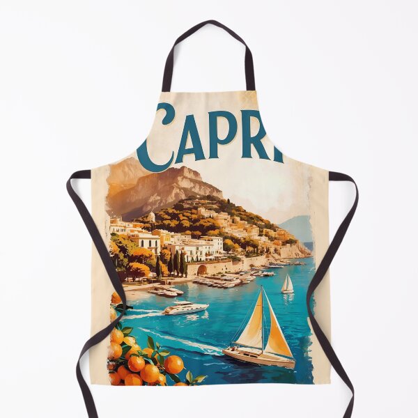 Item preview, Capri Elegance:Retro-Inspired Art Capturing Island's Alllure designed and sold by Ceemko's Vintage Corner.