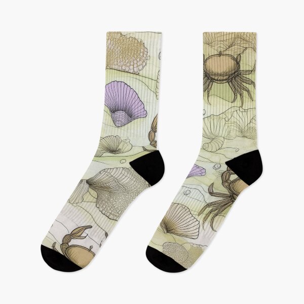 Item preview, Crabs and shells in the sea sand/yellow designed and sold by My-fake-places.