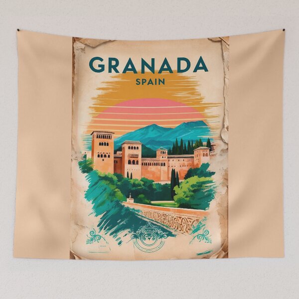 Item preview, Granada's Historical Beauty: Vintage-Inspired Drawing designed and sold by Ceemko's Vintage Corner.