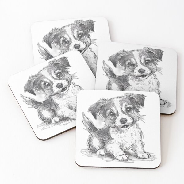 Item preview,  Pencil sketch cute baby dog 2 designed and sold by Maximilianos.
