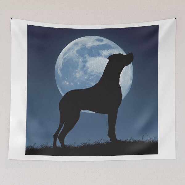 Item preview, Vigilant Watchdog Silhouetted against the moonlit in black designed and sold by andrew758.